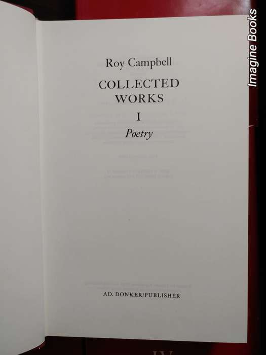 Roy Campbell - Collected Works - 4 Volume Set