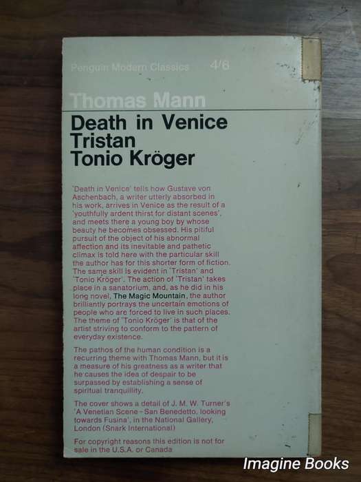 Death In Venice - Thomas Mann