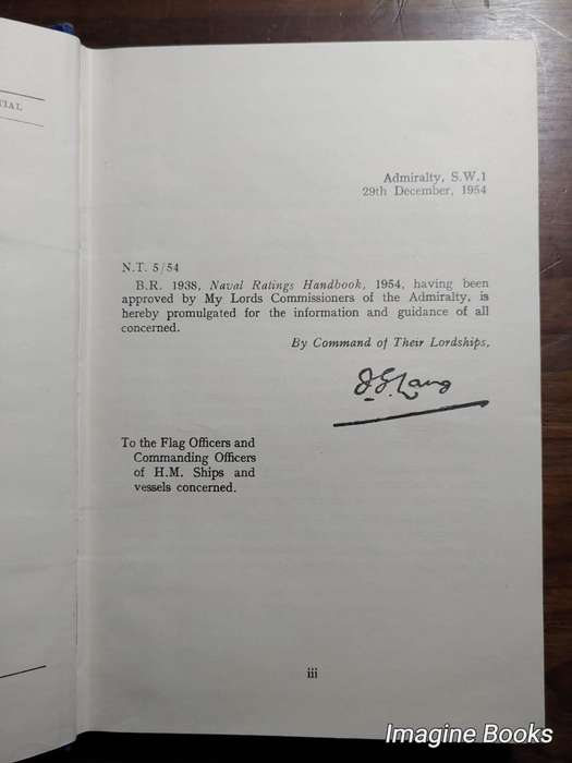 Naval Ratings Handbook - Admiralty 1954