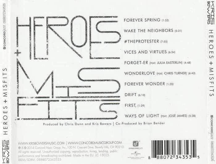 Kris Bowers - Heroes + Misfits CD Import