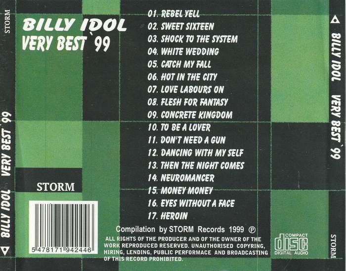 Billy Idol - Very Best '99 CD Import