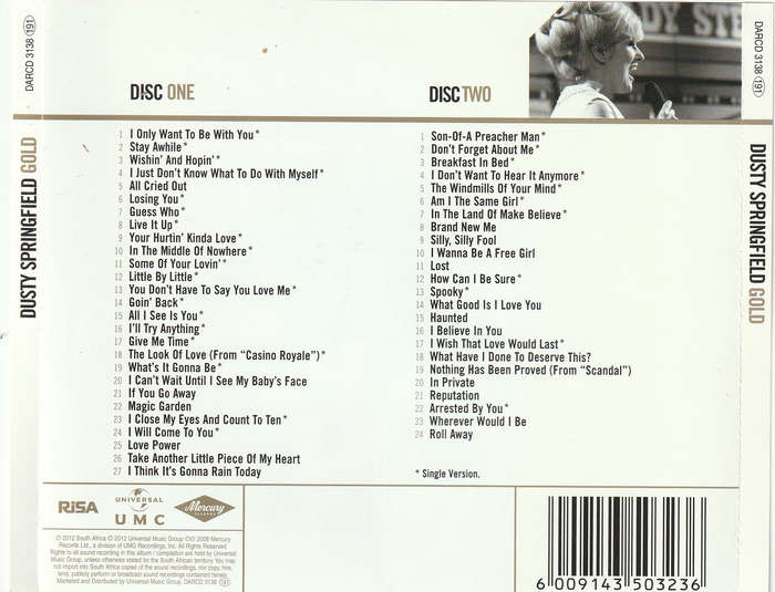 Dusty Springfield - Gold Double CD
