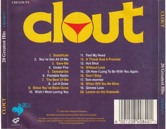 Clout - 20 Greatest Hits CD Rare