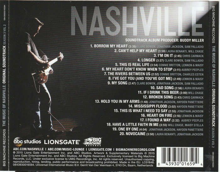 Soundtrack - Music of Nashville: Original Soundtrack (Season 3 | Volume 2) CD Import