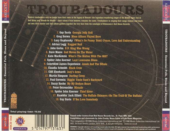 Various - Troubadours - Essential Folk, Blues & Beyond CD Import