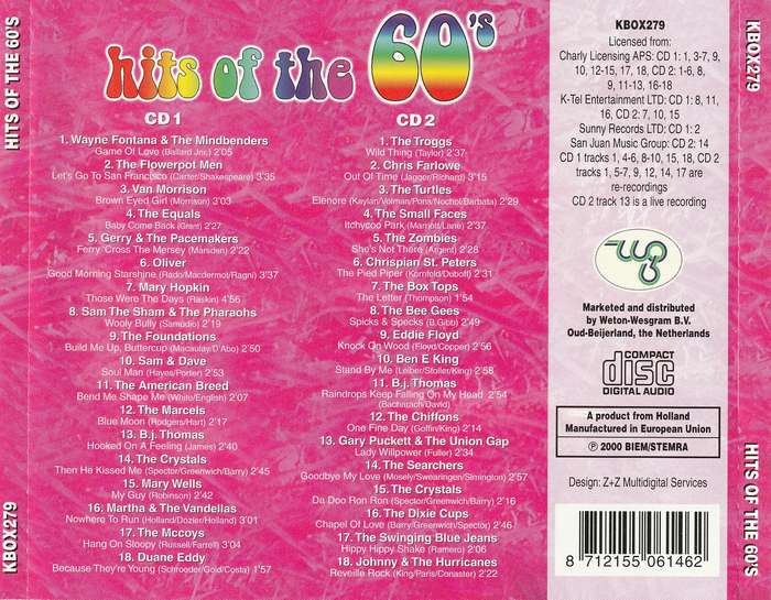 Various - Hits Of the 60's Double CD Import