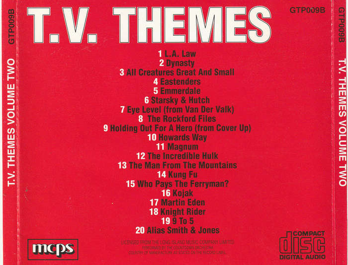 T.V. Themes Volume One & Two Double CD Set