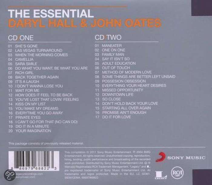 Daryl Hall & John Oates - Essential Double CD Import