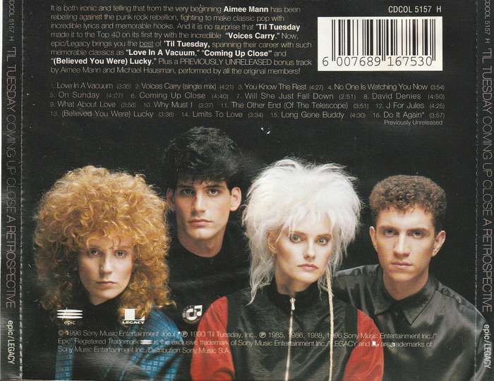 'Til Tuesday - Coming Up Close - A Retrospective CD