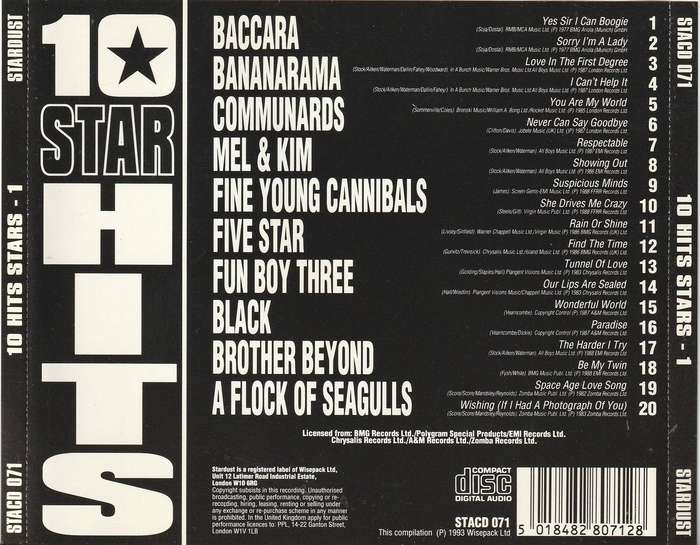 Various - 10 Hits Stars - 1 CD Import