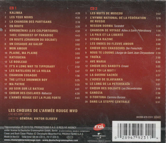Red Army Choir - The Soul of Russia Double CD Import Sealed