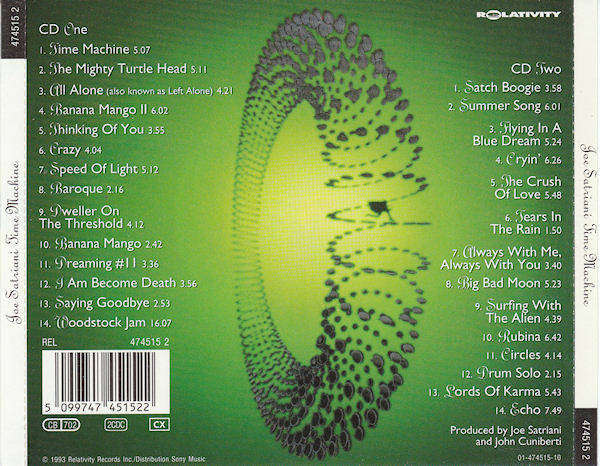 Joe Satriani - Time Machine Double CD Import