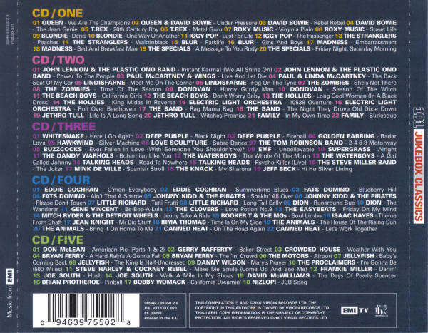 Various - 101 Jukebox Classics 5x CD Import