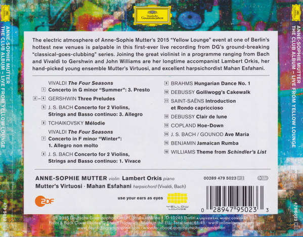 Anne-Sophie Mutter - Club Album, Live from Yellow Lounge CD Import Sealed