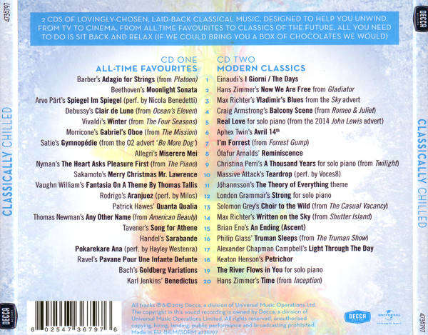 Various - Classically Chilled Double CD Import Digipak Sealed