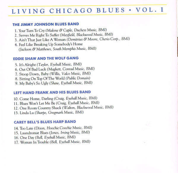 Various - Living Chicago Blues Volume 1,2,3 + 4 CD Set Import