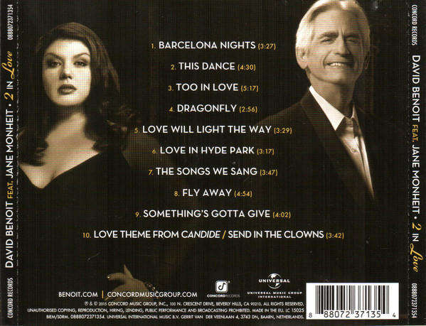 David Benoit & Jane Monheit - 2 In Love CD Import Sealed