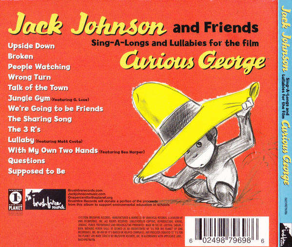 Jack Johnson & Friends - Sing-A-Longs And Lullabies For the Film Curious George CD Import Digipak