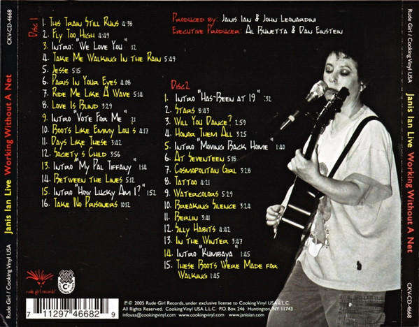 Janis Ian - Working Without a Net (Live) Double CD Import
