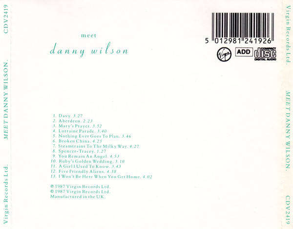 Danny Wilson - Meet Danny Wilson CD Import