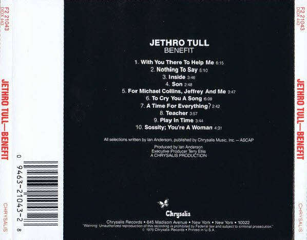 Jethro Tull - Benefit CD Import