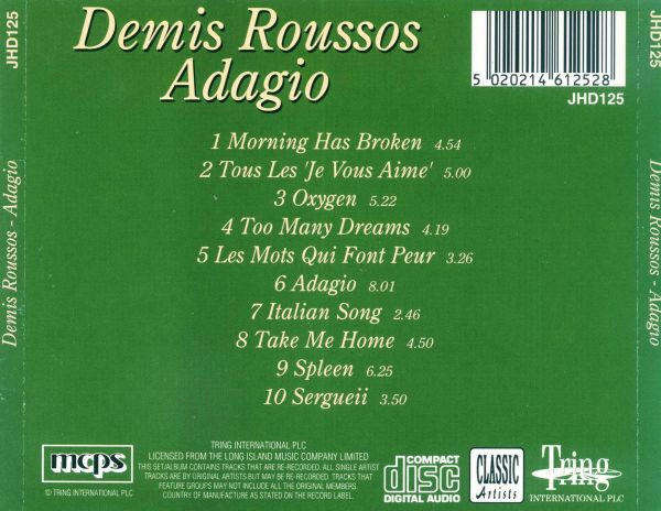 Demis Roussos - Adagio CD Import