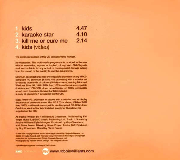 Robbie Williams / Kylie Minogue - Kids Maxi Single CD Import