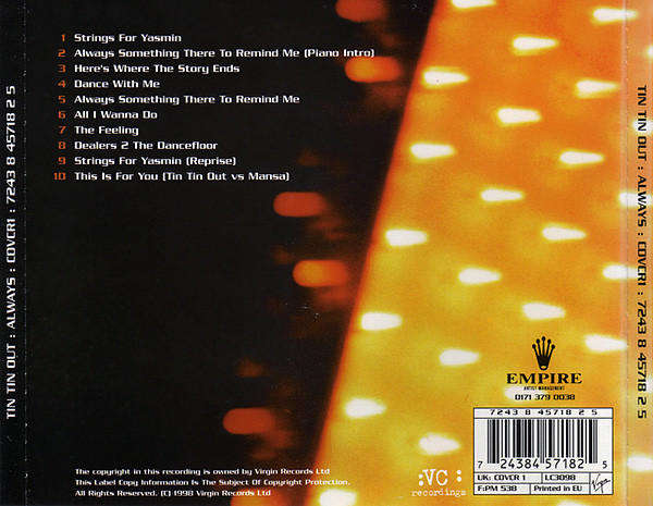 Tin Tin Out - Always CD Import