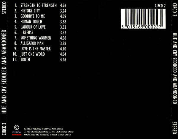 Hue & Cry - Seduced & Abandoned CD Import