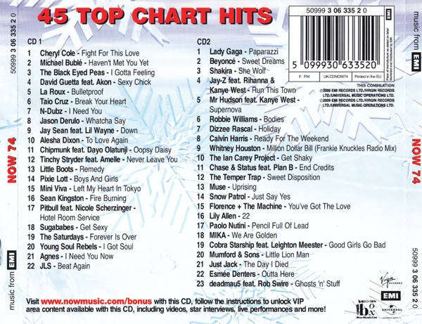 Various - Now That's What I Call Music! 74 Double CD Import