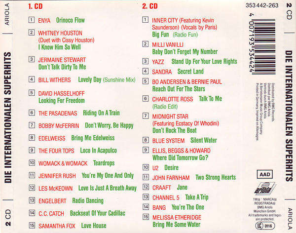 Various - Neue Hits '89 - Die Internationalen Superhits Double CD Import