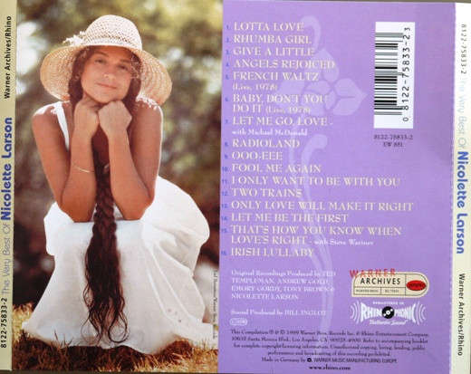 Nicolette Larson - Very Best of CD Import