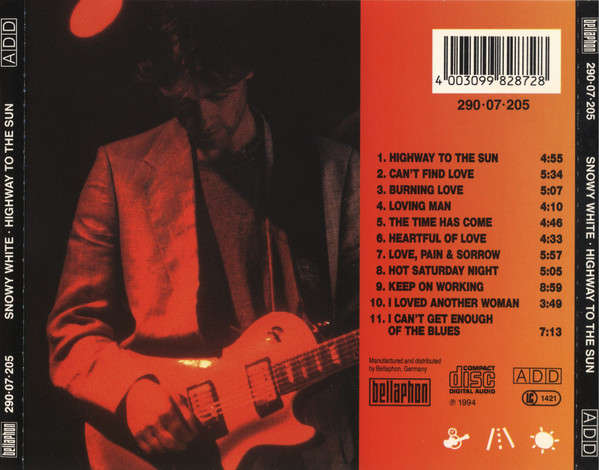 Snowy White - Highway To the Sun CD Import