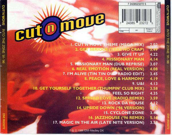 Cut 'N' Move - Into the Zone '91-'96 CD Import