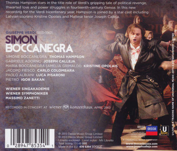 Simon Boccanegra - Verdi Double CD Import Sealed