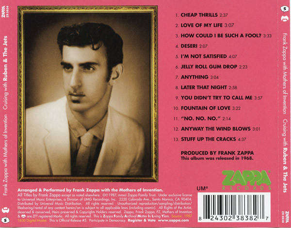 Frank Zappa With Mothers of Invention - Cruising With Ruben & the Jets CD Import