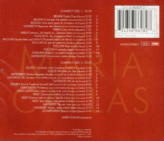 Maria Callas - The Voice of the Century Double CD Import Sealed
