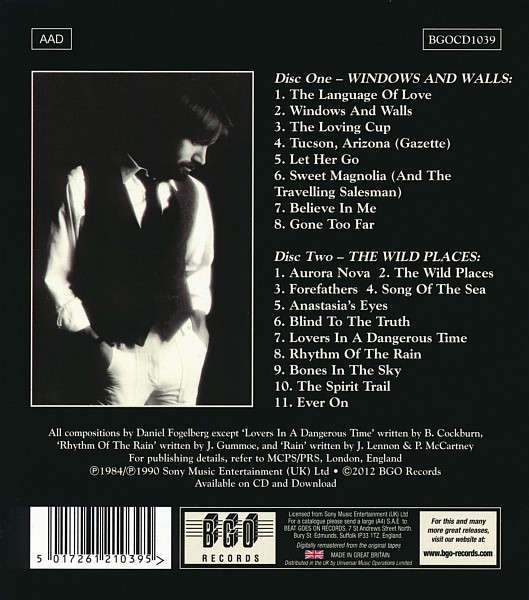 Dan Fogelberg - Windows & Walls / The Wild Places Double CD Import