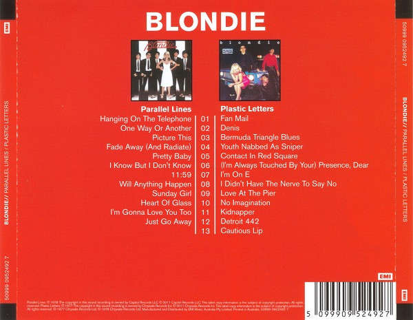 Blondie - Parallel Lines / Plastic Letters Double CD Import