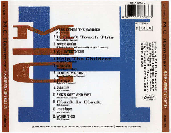 M.C. Hammer - Please Hammer Don't Hurt 'Em CD Import