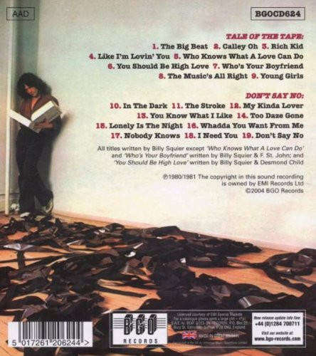 Billy Squier - Tale of the Tape / Don't Say No CD Import