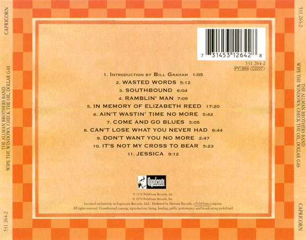 Allman Brothers Band - Wipe the Windows, Check the Oil, Dollar Gas CD Import