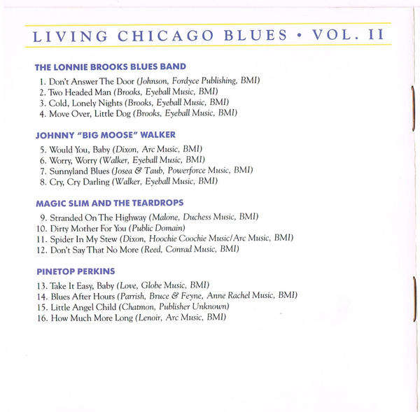 Various - Living Chicago Blues Volume 1,2,3 + 4 CD Set Import