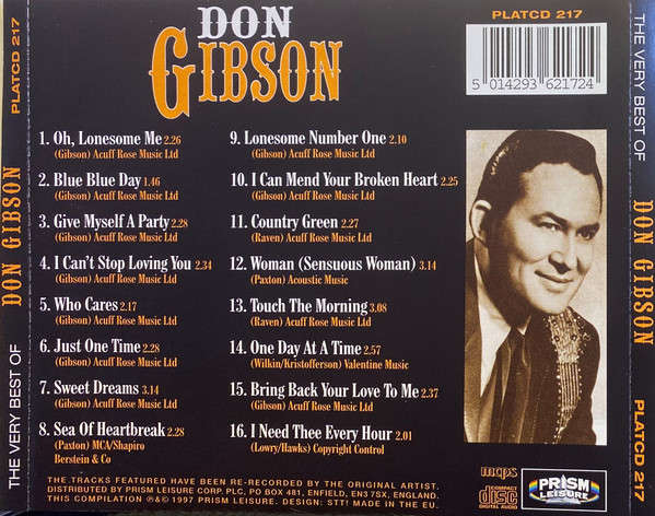 Don Gibson - Very Best of CD Import