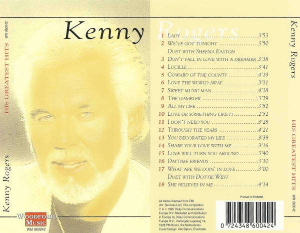Kenny Rogers - His Greatest Hits CD Import