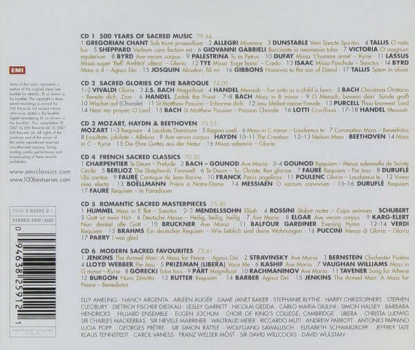 Various - Best Sacred 100 6x CD Set Import