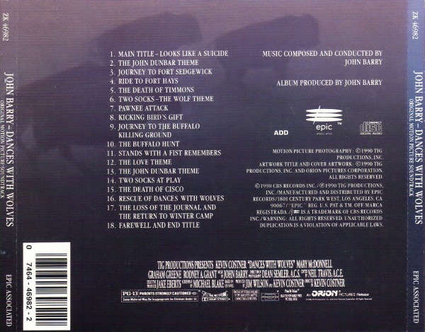 Soundtrack - Dances With Wolves CD Import