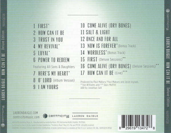 Lauren Daigle - How Can It Be (Deluxe Edition) CD Import