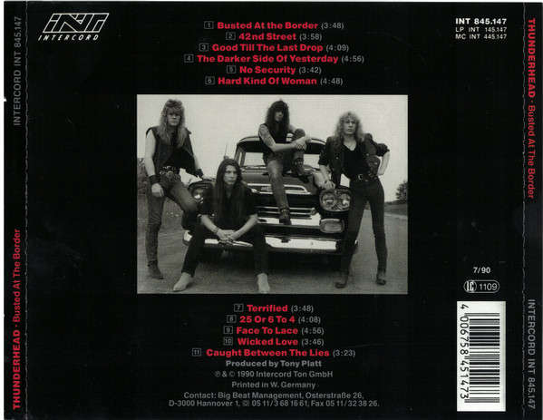 Thunderhead - Busted At the Border CD Import