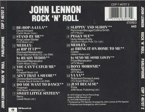 John Lennon - Rock 'N' Roll CD Import